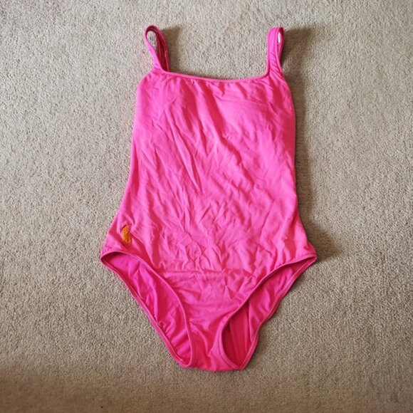 Polo Ralph Lauren Preppy Pink one Piece Barbiecore Swimsuit M - Picture 2 of 6